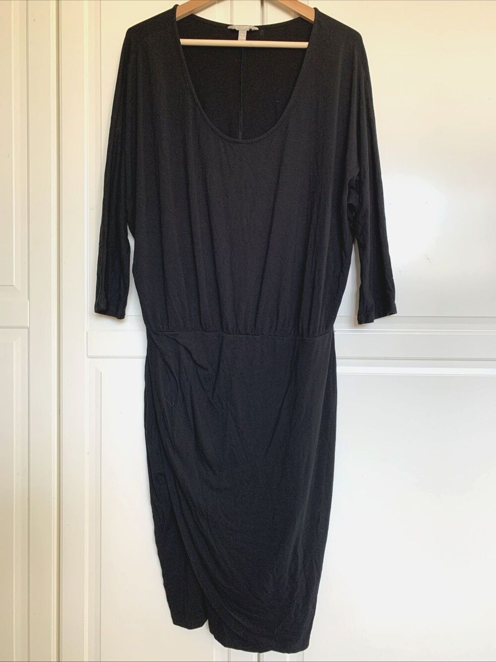 Banana Republic Black Long Sleeve Stretch Dress Womens Size XL